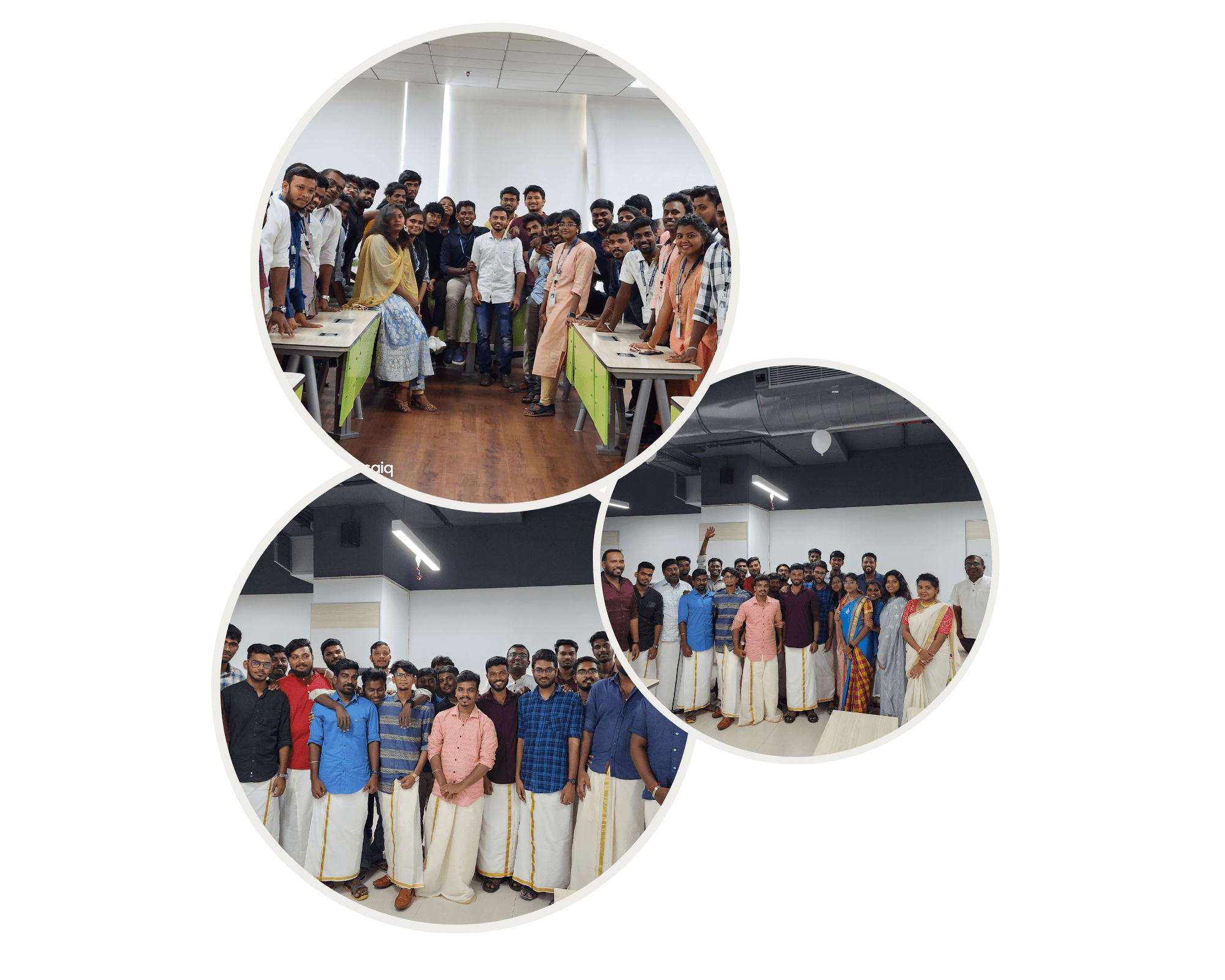 Mocero employees in traditional dress celebrating Onam together.