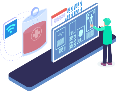 Health Worker onboarding a Patient into the System digitally.
